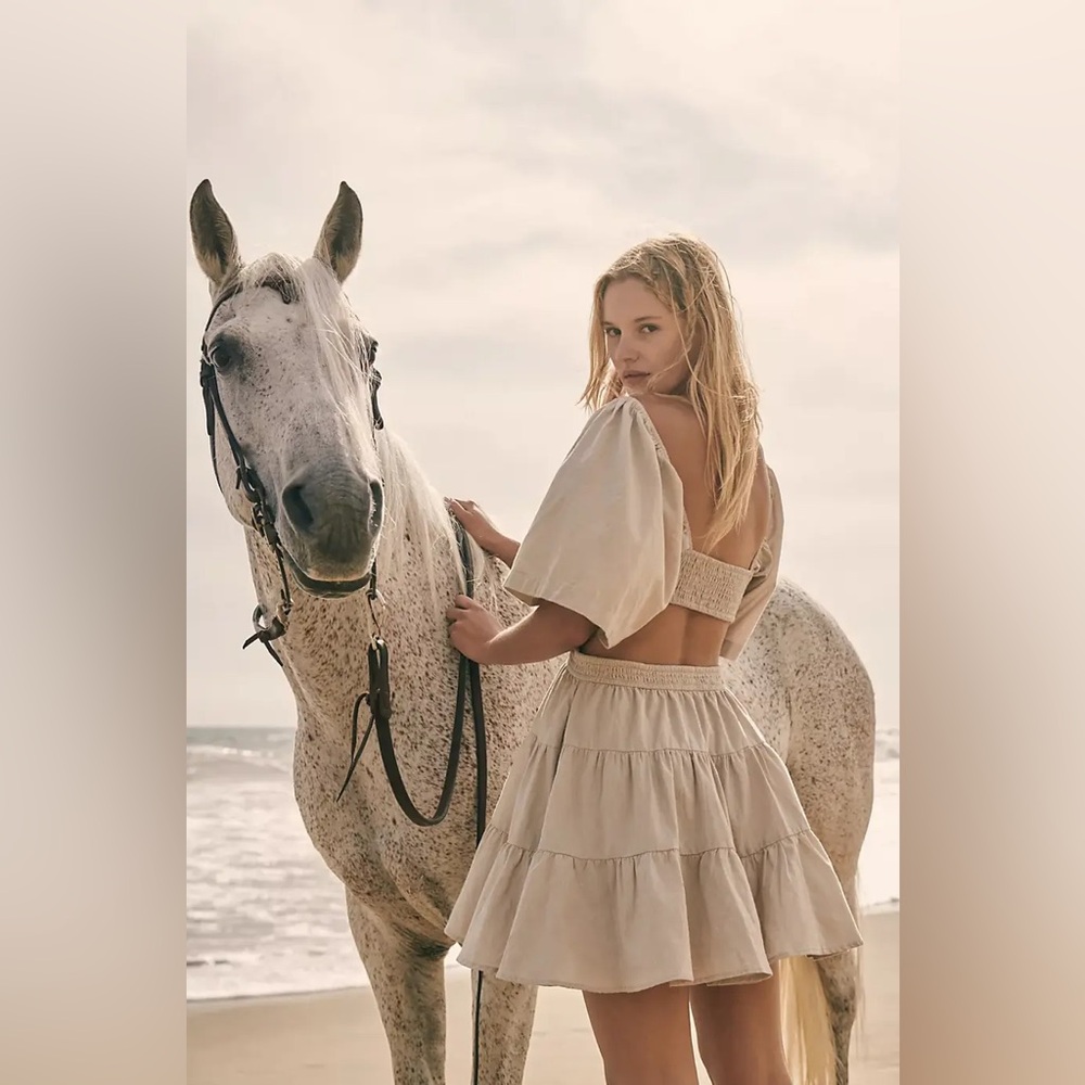 FREE PEOPLE Cross Of Sunlight Mini Dress